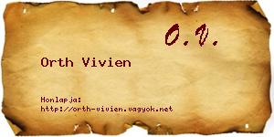 Orth Vivien névjegykártya